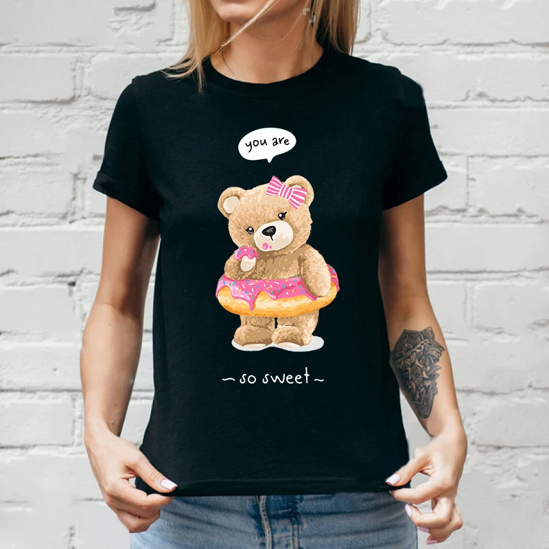 Anti-wrinkle Creative Fashion Bear T Shirt Sweet Swimsuit Teddy Bear Pattern Cotton Men and Women Short Sleeve T Shirt Lovers
Anti-wrinkle Creative Fashion Bear T Shirt Sweet Swimsuit Teddy Bear Pattern Cotton Men and Women Short Sleeve T Shirt Lovers