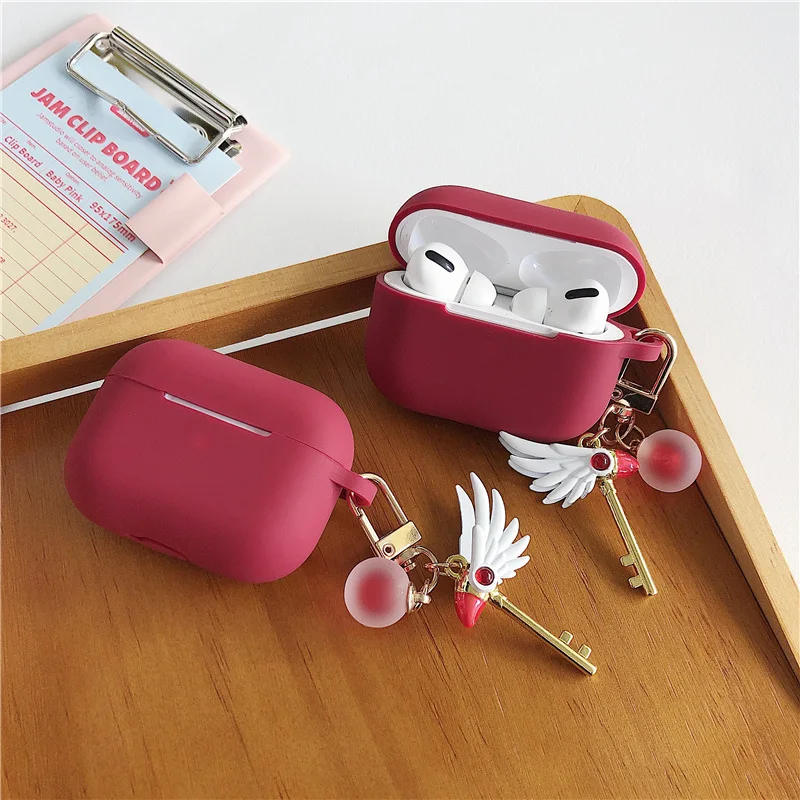 Чехол с подвеской в виде сакуры из аниме-карты для Apple AirPods 1, 2, 3 Pro, чехол для IPhone, аксессуары для наушников, чехол для Airpod, чехол для Air Pods
Чехол с подвеской в виде сакуры из аниме-карты для Apple AirPods 1, 2, 3 Pro, чехол для IPhone, аксессуары для наушников, чехол для Airpod, чехол для Air Pods