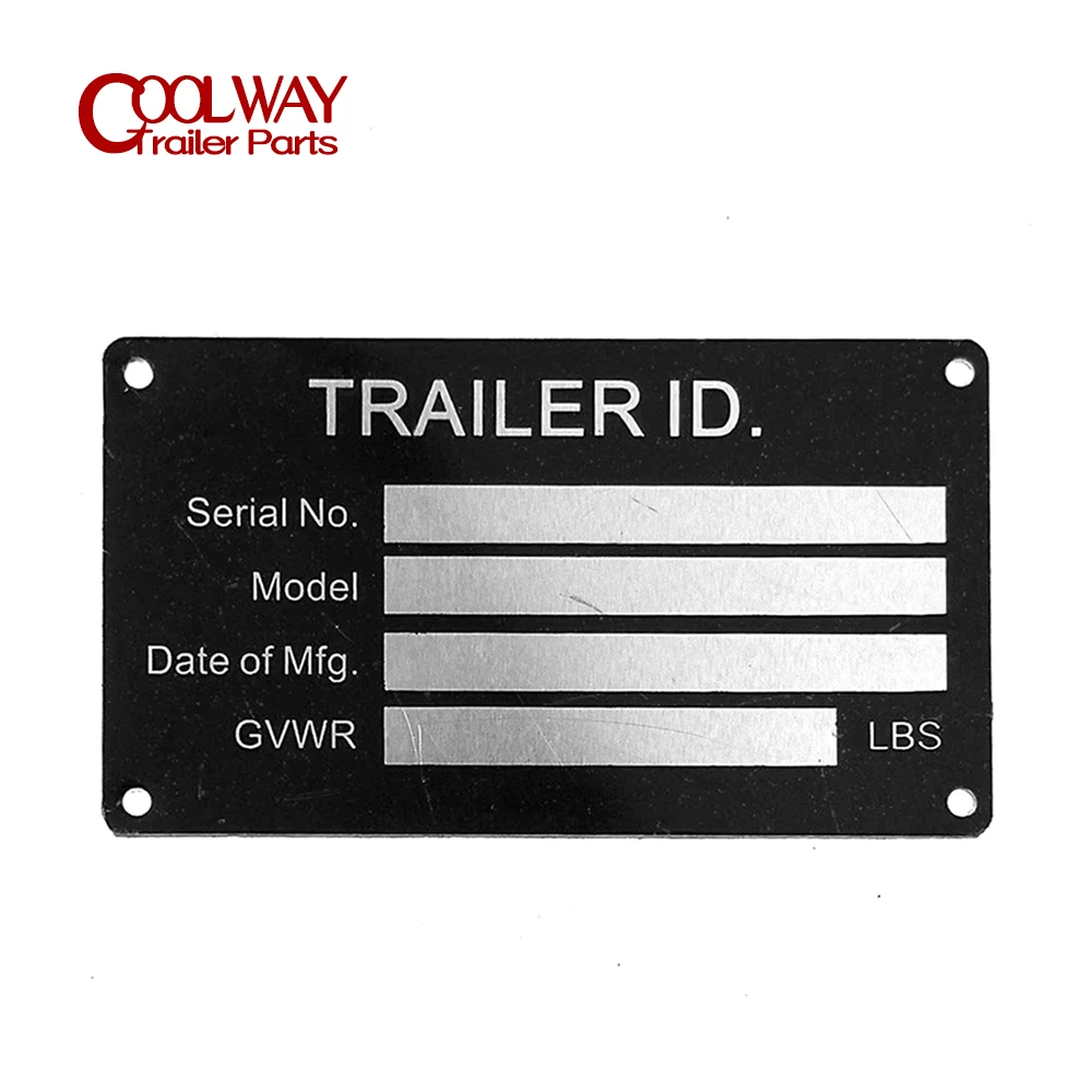 Heavy Duty Aluminum Trailer ID Tag Vin Plate Serial GVWR Medical Blank Powder Coated Finish RV Parts Camper Accessories
Heavy Duty Aluminum Trailer ID Tag Vin Plate Serial GVWR Medical Blank Powder Coated Finish RV Parts Camper Accessories