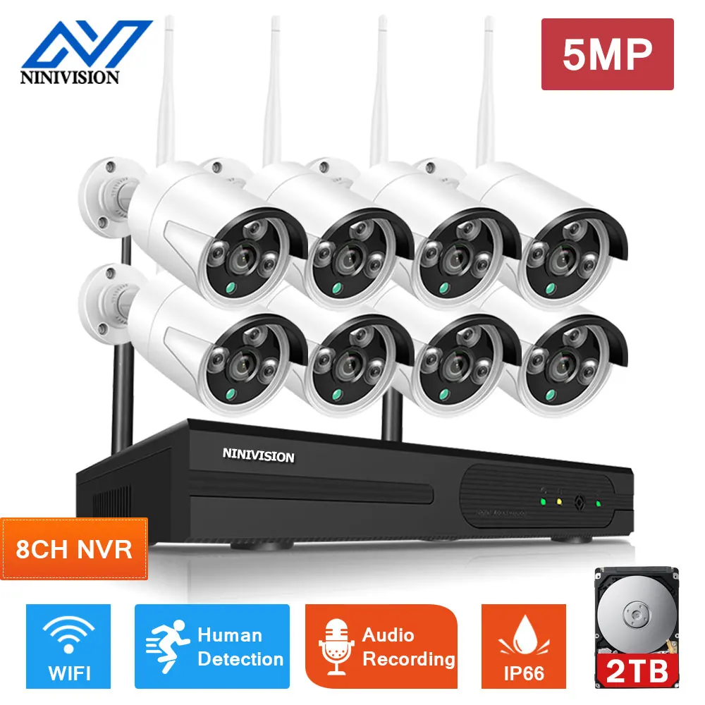 5MP CCTV 8CH Wireless NVR Kit 2TB With 4/8pcs Outdoor IR Night Vision IP Wifi Cameras CCTV Security Surveillance System kit
5MP CCTV 8CH Wireless NVR Kit 2TB With 4/8pcs Outdoor IR Night Vision IP Wifi Cameras CCTV Security Surveillance System kit