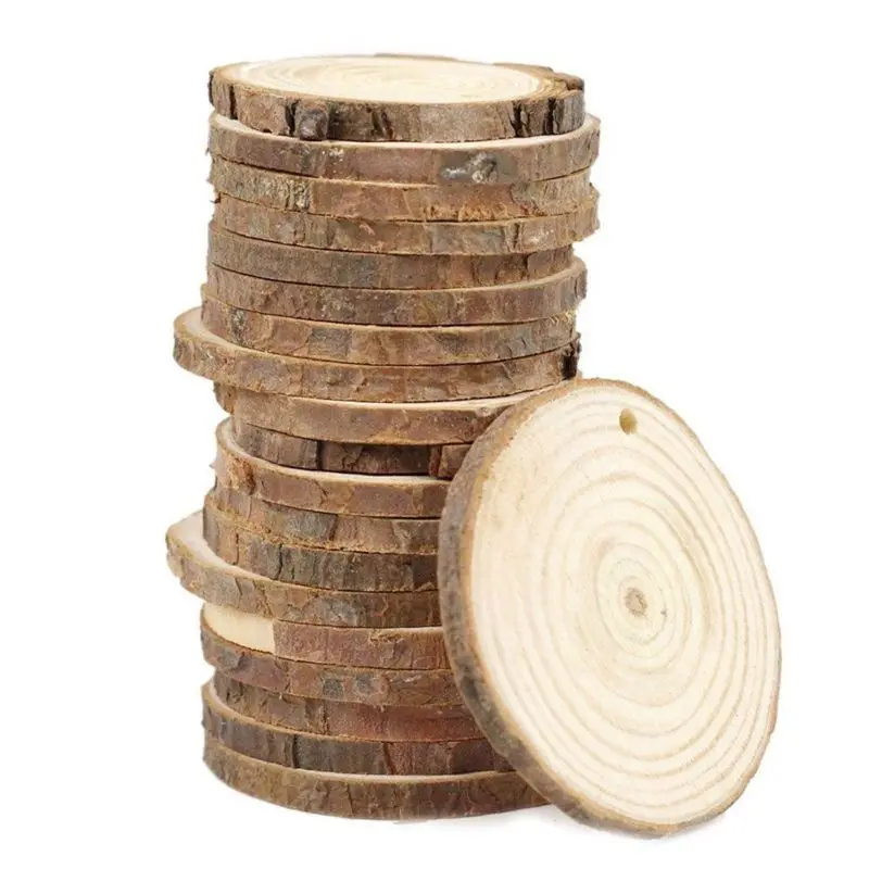 5pcs Unfinished Natural Round Wood Slices Circles With Tree Bark Log Discs For DIY Crafts Wedding Party Painting Decorat 
5pcs Unfinished Natural Round Wood Slices Circles With Tree Bark Log Discs For DIY Crafts Wedding Party Painting Decorat