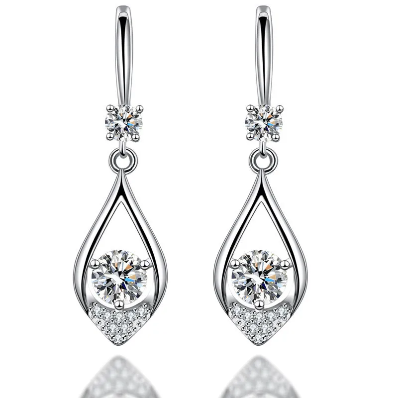 Cute Female Pink Blue White Stone Earrings Silver Color Long Drop Wedding Earrings Vintage Round Dangle Earrings For Women
Cute Female Pink Blue White Stone Earrings Silver Color Long Drop Wedding Earrings Vintage Round Dangle Earrings For Women