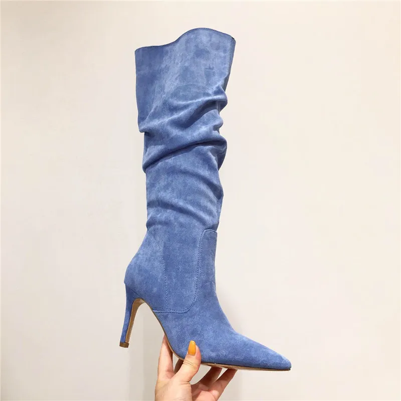 2021 New Fashion Design Pleated Flock Fabric Knee High Boots Women Sexy Pointed Toe Slip-On Stiletto Heels Ladies Shoes Pumps
2021 New Fashion Design Pleated Flock Fabric Knee High Boots Women Sexy Pointed Toe Slip-On Stiletto Heels Ladies Shoes Pumps