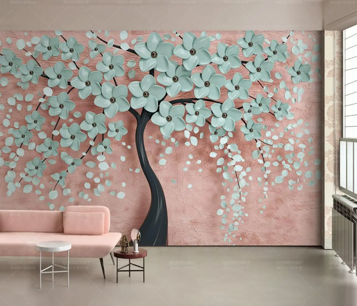 

Фотообои beibehang на заказ с изображением дерева, Настенные обои для отеля, спальни, гостиной, украшения для дома, настенные бумажные 3D обои