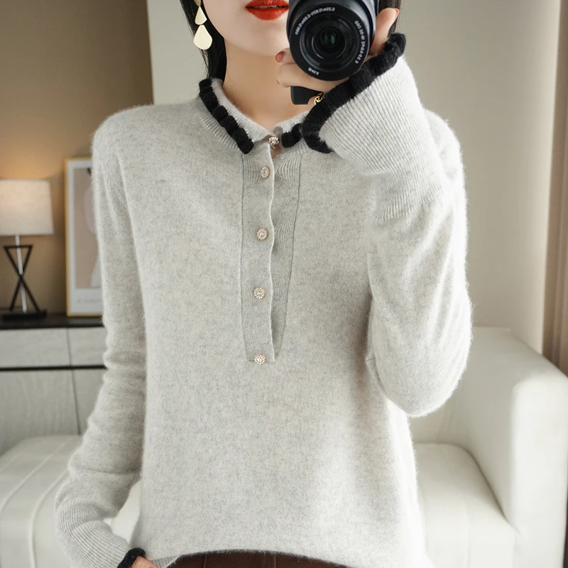 100% Pure Wool Cashmere Sweater Women's Turtleneck Pullover Casual Knitted Long-sleeved Tops Autumn and Winter Plus Size Jacket
100% Pure Wool Cashmere Sweater Women's Turtleneck Pullover Casual Knitted Long-sleeved Tops Autumn and Winter Plus Size Jacket