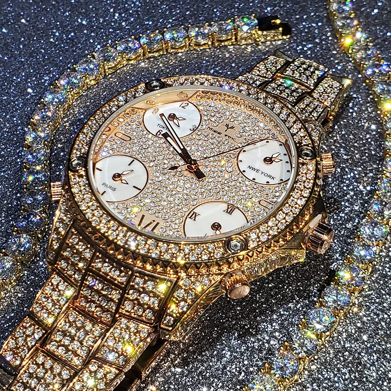 Hiphop MISSFOX Men's WatchesLuxury Rose Gold Business Quartz Clock Analog Round Diamond Waterproof Steel Band Wrist Watch Man
Hiphop MISSFOX Men's WatchesLuxury Rose Gold Business Quartz Clock Analog Round Diamond Waterproof Steel Band Wrist Watch Man