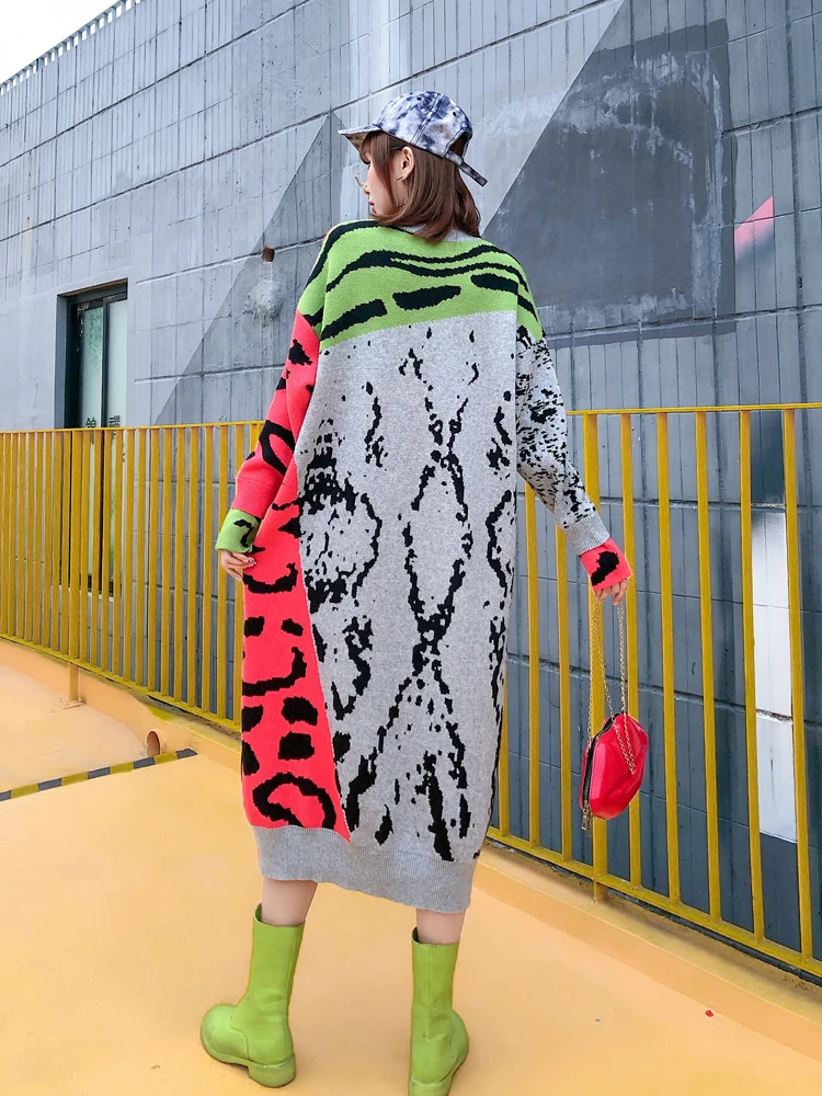 ZCSMLL Leopard printing knitted women sweater round collar korea fashion loose big size casual autumn winter female pullover
ZCSMLL Leopard printing knitted women sweater round collar korea fashion loose big size casual autumn winter female pullover