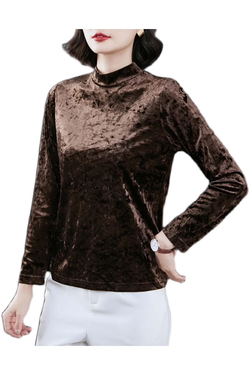 Autumn Winter New Women Long Sleeve T-shirt Half Turtleneck Pleuche T Shirt Female Solid Color Slim Fit Sexy Bottoming Shirt
Autumn Winter New Women Long Sleeve T-shirt Half Turtleneck Pleuche T Shirt Female Solid Color Slim Fit Sexy Bottoming Shirt