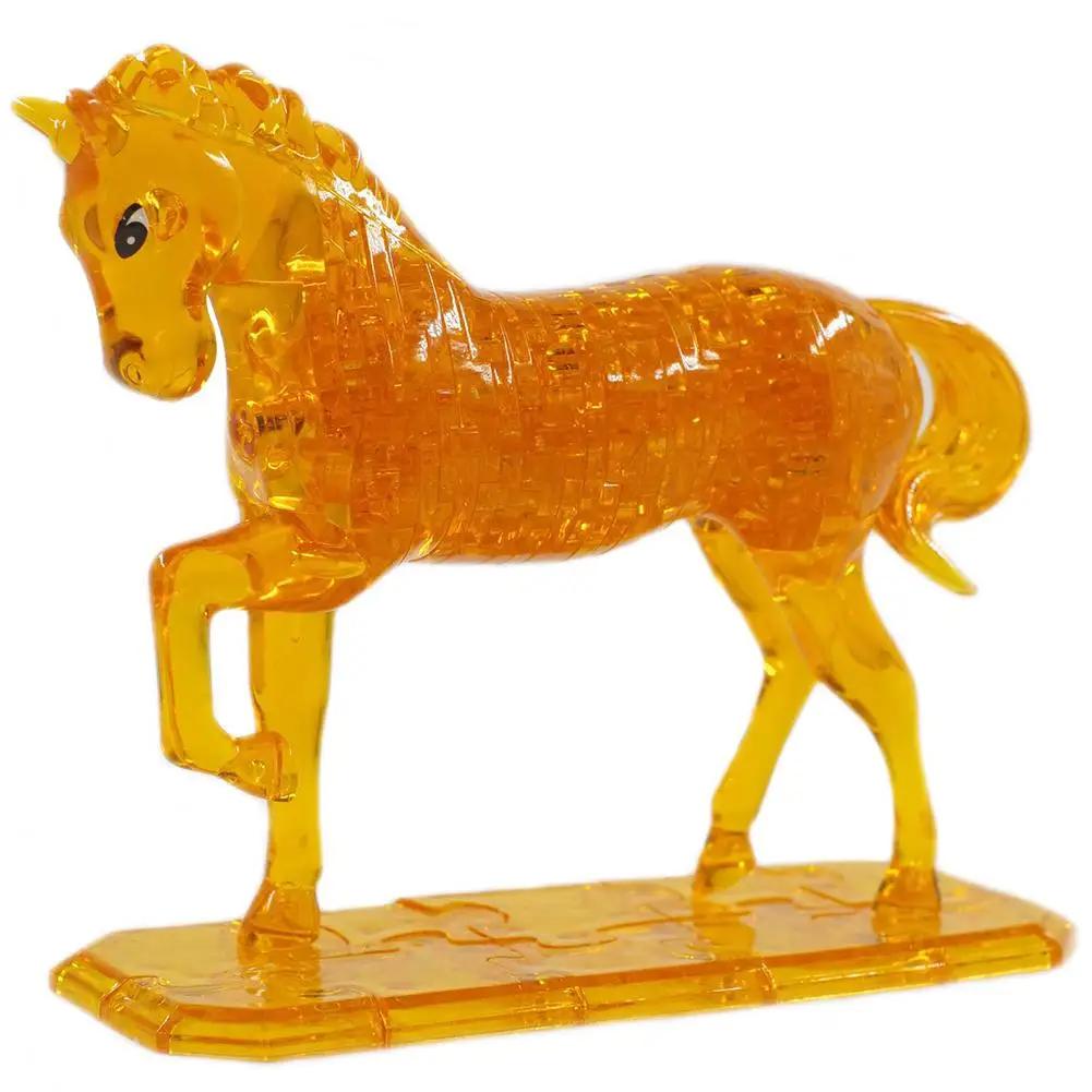 Фото 3D пазлы с лошадью кристаллами строительные блоки сделай сам обучающая игрушка(Aliexpress на русском)