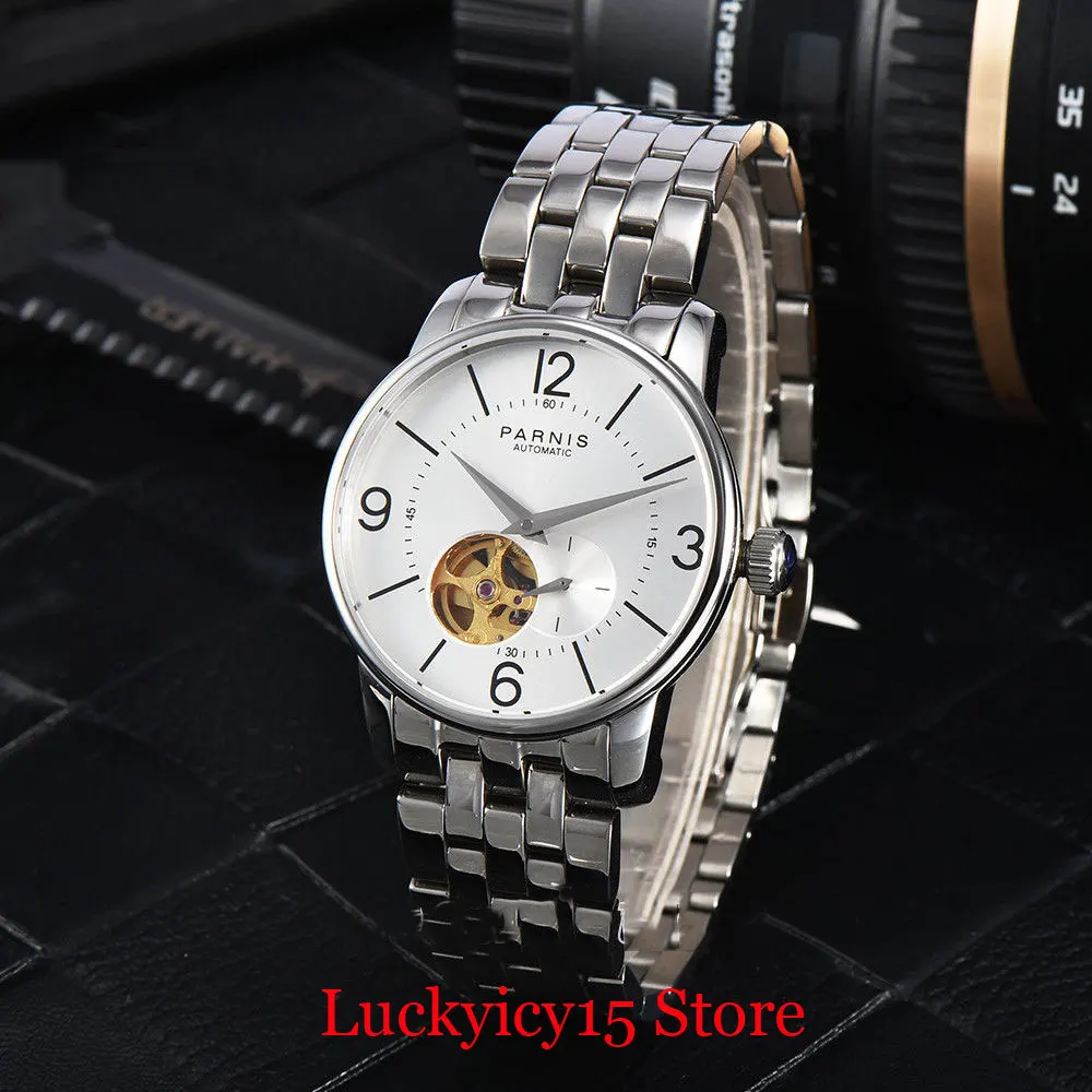 PARNIS Sapphire Glass Luxury Special Design 38mm Polished Men Wristwatch Stainless Steel Bracelet Black/White Dial
PARNIS Sapphire Glass Luxury Special Design 38mm Polished Men Wristwatch Stainless Steel Bracelet Black/White Dial