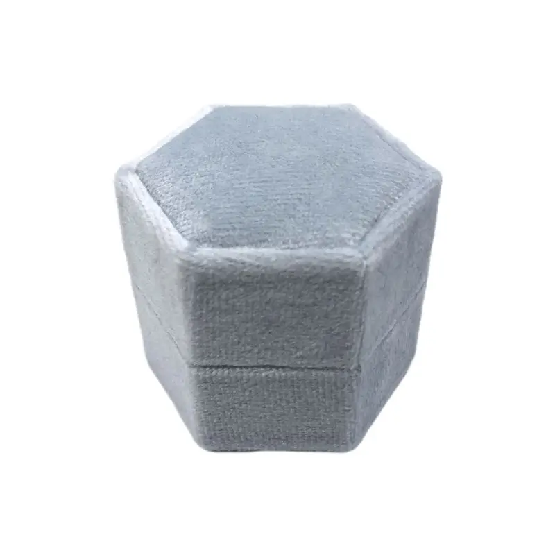 Velvet Single Necklace Box Hexagon Valentine's Day Ring Box with Detachable Lid 
Velvet Single Necklace Box Hexagon Valentine's Day Ring Box with Detachable Lid