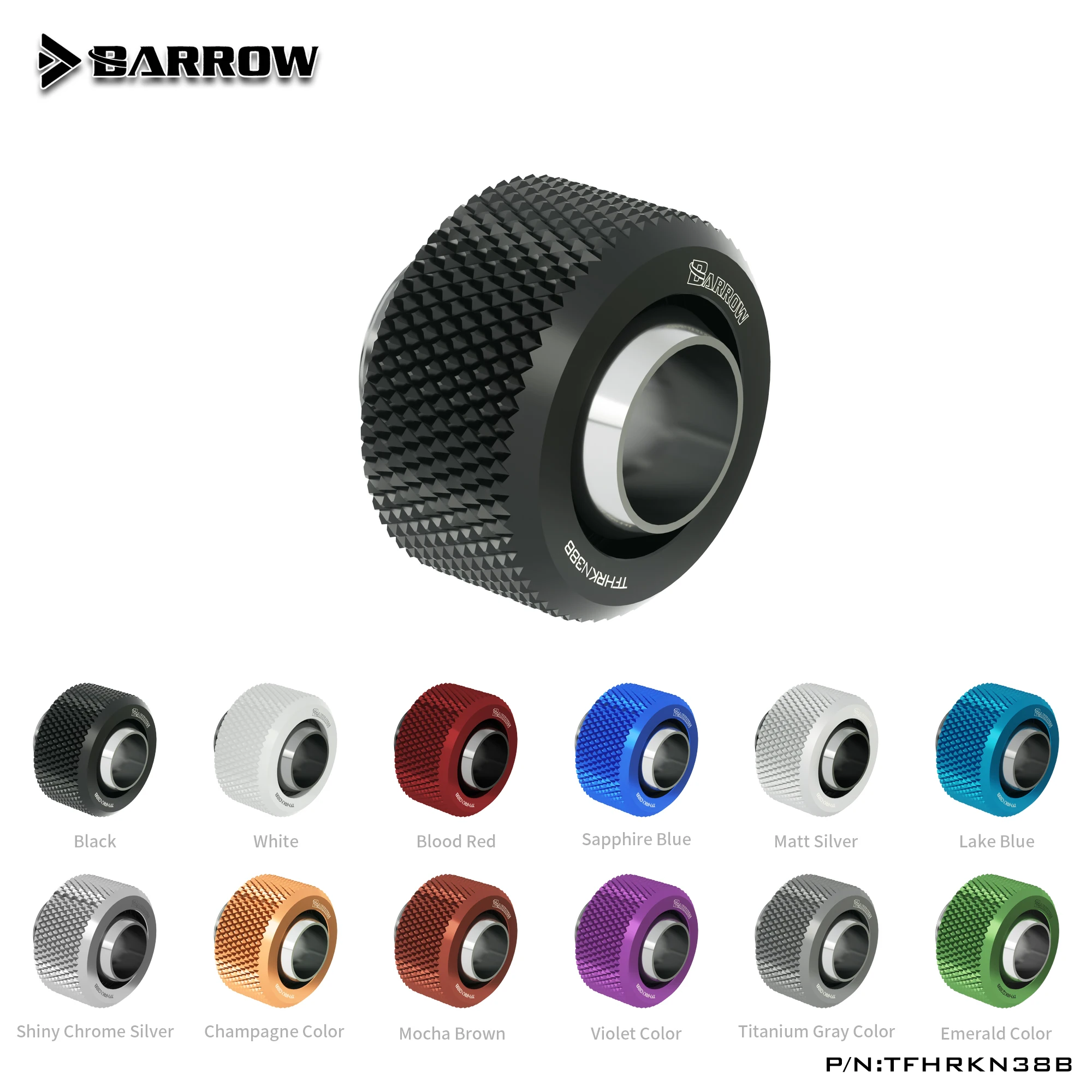 Barrow TFHRKN38H TFHRKN38B Compression Fitting for ID3/8,OD5/8 OD1/2 Soft Tubing G1/4" water cooler heatsink gadget
Barrow TFHRKN38H TFHRKN38B Compression Fitting for ID3/8,OD5/8 OD1/2 Soft Tubing G1/4" water cooler heatsink gadget