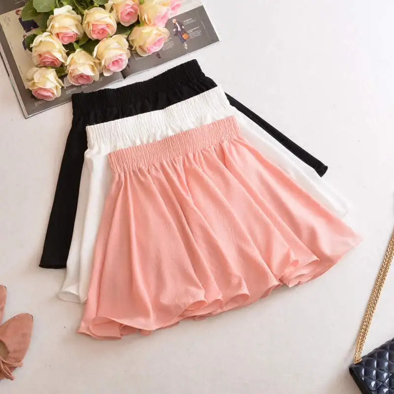 Pleated Chiffon Skirt Women Elastic High Waist Pink White Short Skirt Female Korean Fashion Spring Summer Tutu Mini Skirts C7210
Pleated Chiffon Skirt Women Elastic High Waist Pink White Short Skirt Female Korean Fashion Spring Summer Tutu Mini Skirts C7210