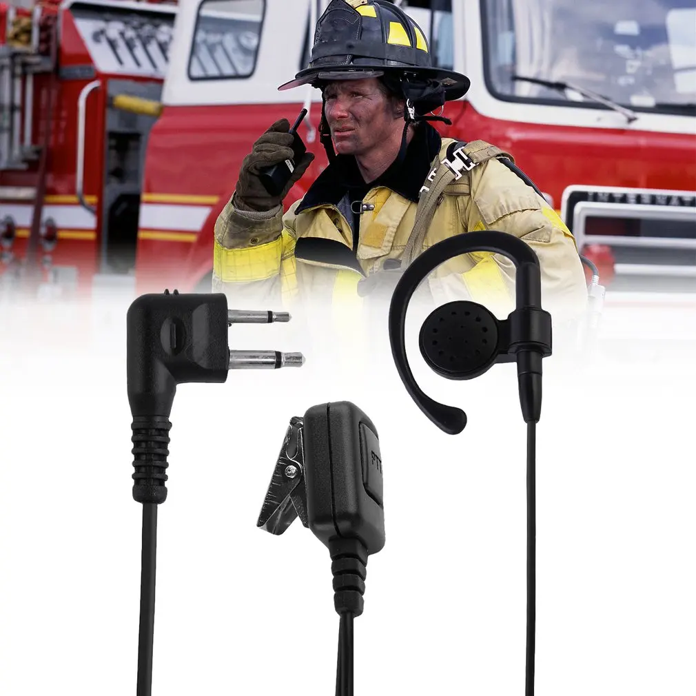 Наушники с ушным крючком 2 контактный ушной зажим гарнитура для Motorola Two Way Radio cls1110