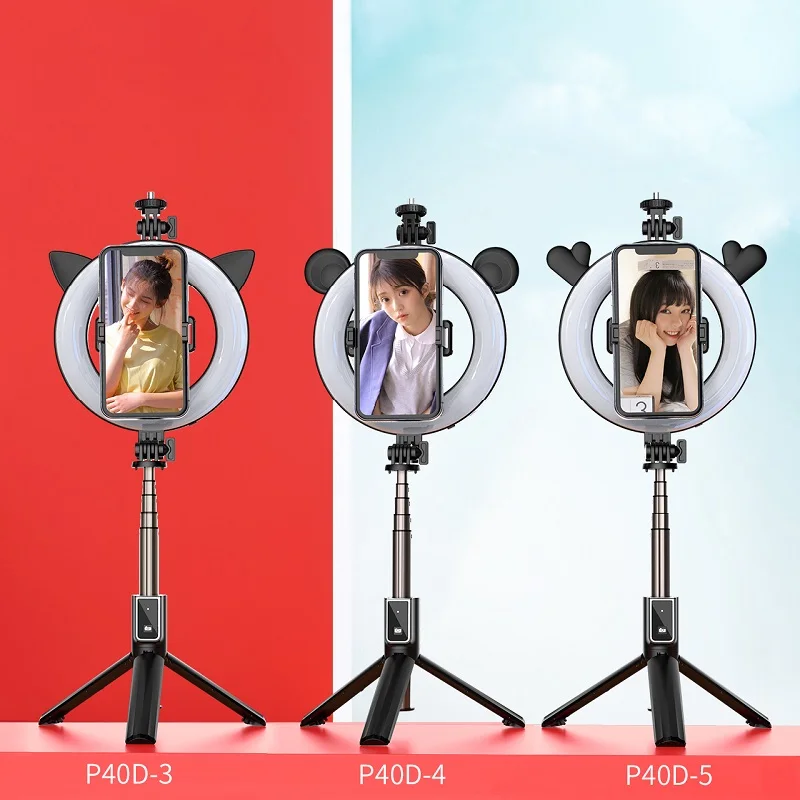 New P40D Cute Cat Fill Light Selftimer Pole Portable 6 Inch Beauty Fill Light Anchor Meiyan Lamp Live Broadcast Triangle Bracket 
New P40D Cute Cat Fill Light Selftimer Pole Portable 6 Inch Beauty Fill Light Anchor Meiyan Lamp Live Broadcast Triangle Bracket