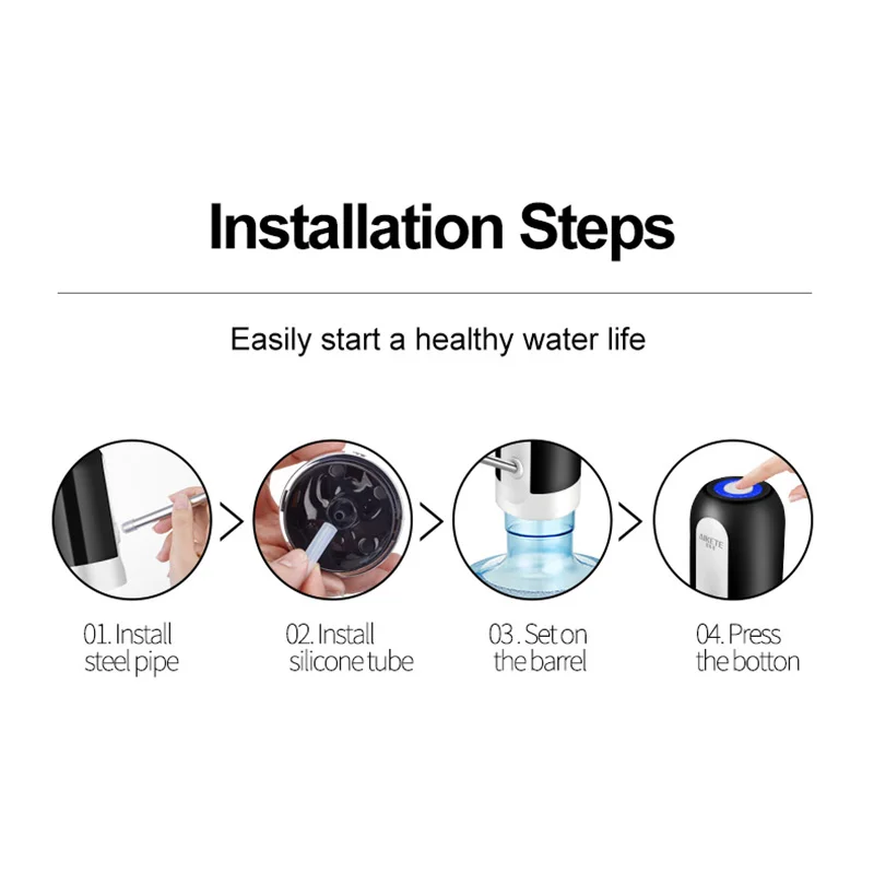 Electric dispenser pump water bottles of eggplant with USB charging automatic 19/12/10/5 liters
Electric dispenser pump water bottles of eggplant with USB charging automatic 19/12/10/5 liters