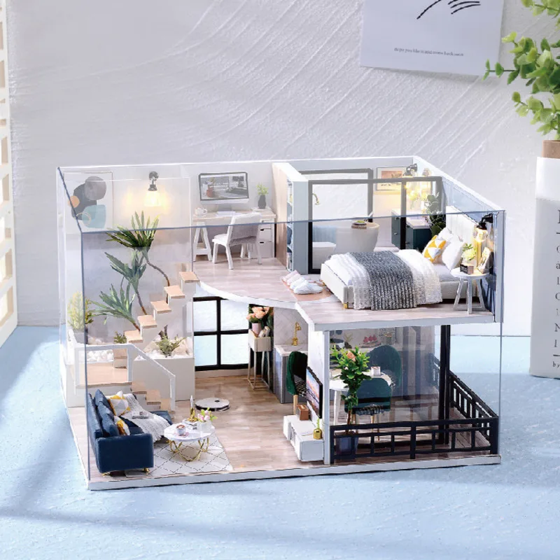 2021 New Arrival Sale Doll House Wooden 3D Model Apartment Mini Furniture LED Light Toy Children's Accessories Gifts Birthday
2021 New Arrival Sale Doll House Wooden 3D Model Apartment Mini Furniture LED Light Toy Children's Accessories Gifts Birthday