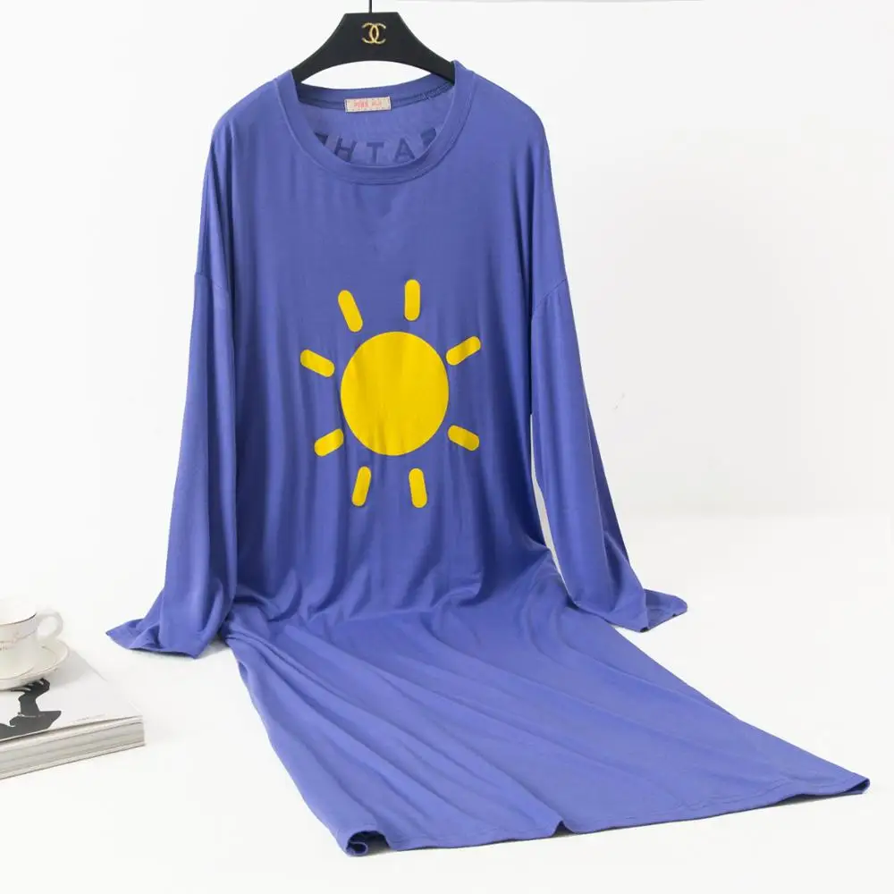 Autumn Sleepwear Plus Size Solid Color Modal Long-Sleeved Nightdress Women'S Home Service Pregnant Women Long Nightgown
Autumn Sleepwear Plus Size Solid Color Modal Long-Sleeved Nightdress Women'S Home Service Pregnant Women Long Nightgown