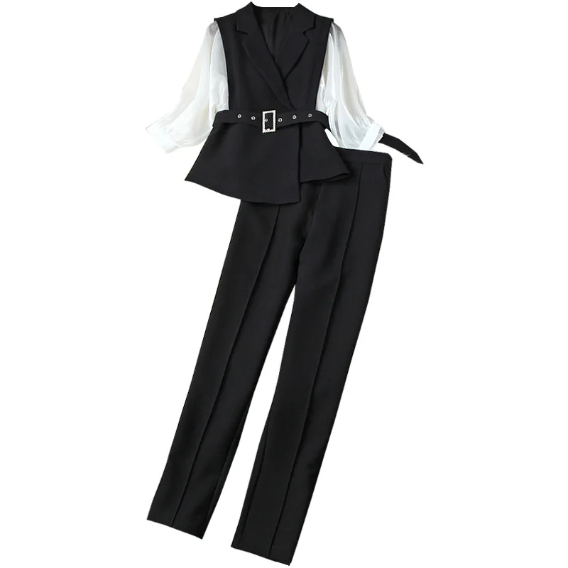 Seifrmann Summer Women Fashion DesignerPants Sets Lantern Sleeve Sashes Loose Tops + High Waist Long Pants 2 TwoPiecesSuits
Seifrmann Summer Women Fashion DesignerPants Sets Lantern Sleeve Sashes Loose Tops + High Waist Long Pants 2 TwoPiecesSuits