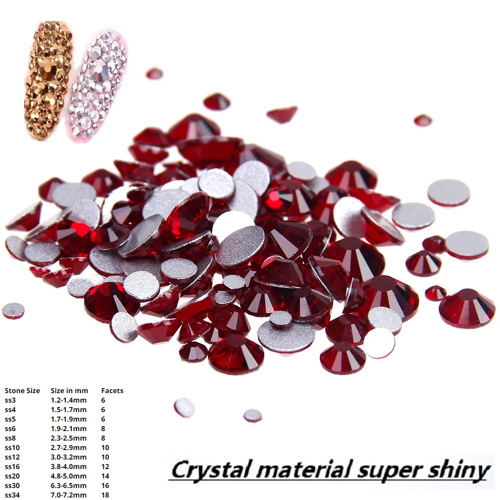 Glass Rhinestones Crystal Nails Strass Siam Non Hotfix ss3-ss34 And Mixed Nail Art Decorations Nail Supplies Decora Tools
Glass Rhinestones Crystal Nails Strass Siam Non Hotfix ss3-ss34 And Mixed Nail Art Decorations Nail Supplies Decora Tools