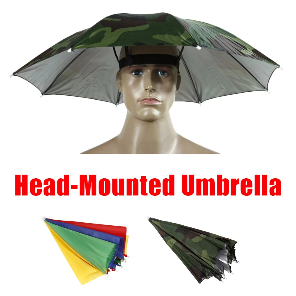 Hot Portable Head-mounted Umbrella 55cm Sun Shade Lightweight Camping Fishing Hiking Festival Outdoor Parasol Foldable Cap
Hot Portable Head-mounted Umbrella 55cm Sun Shade Lightweight Camping Fishing Hiking Festival Outdoor Parasol Foldable Cap