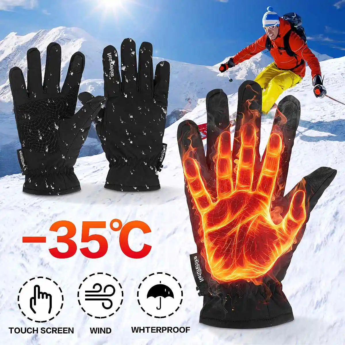 Cycling Gloves -35 Degree Winter Warm Thermal MTB Bike Gloves Snowboard Bicycle Gloves Touchscreen Waterproof guantes ciclismo
Cycling Gloves -35 Degree Winter Warm Thermal MTB Bike Gloves Snowboard Bicycle Gloves Touchscreen Waterproof guantes ciclismo