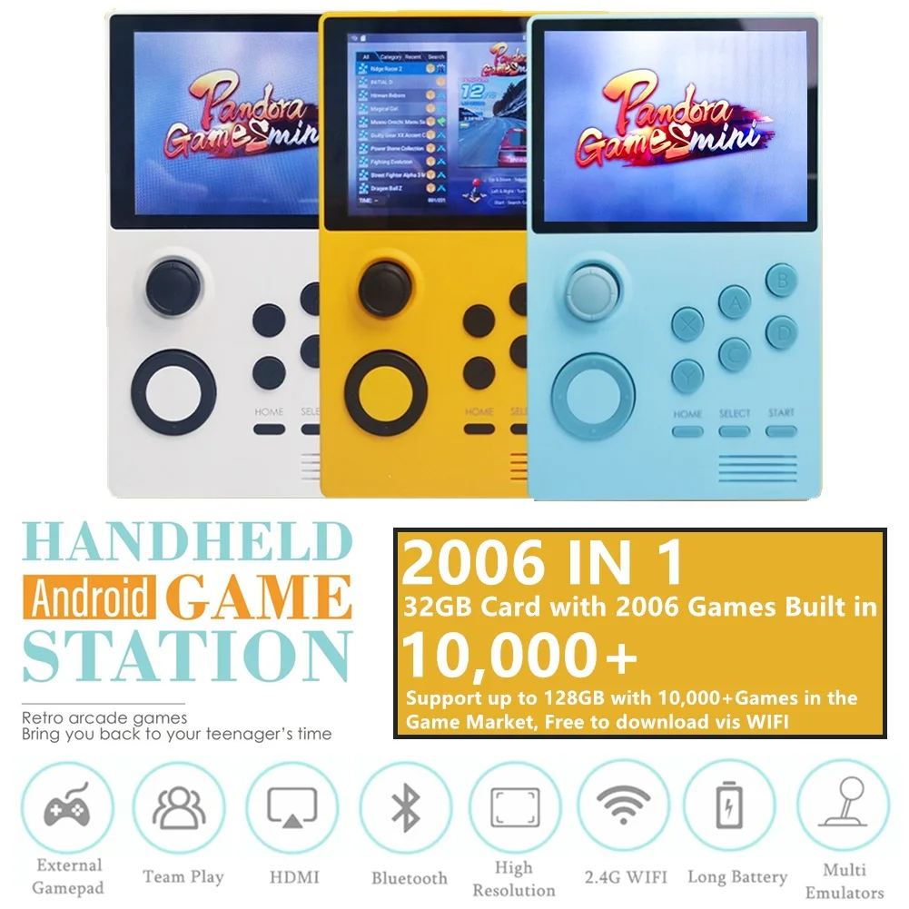 Портативная аркадная игровая консоль Pandora's Box Mini 2006 в 1, аркадная игровая консоль DC N64 Mame FC GBC FBA WSC PCE MD
Портативная аркадная игровая консоль Pandora's Box Mini 2006 в 1, аркадная игровая консоль DC N64 Mame FC GBC FBA WSC PCE MD