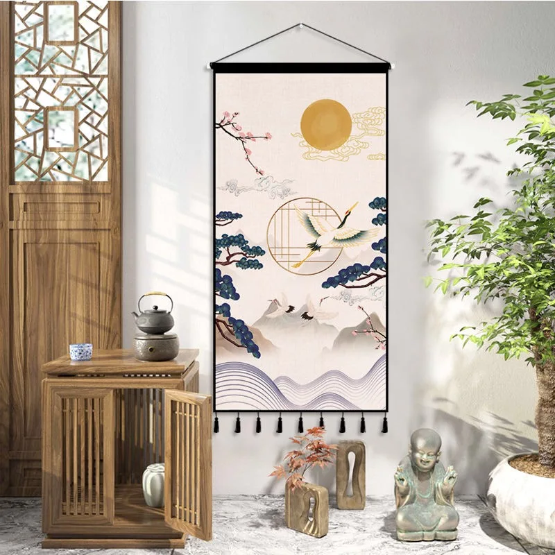 

Chinese Style Hanging Wall Paintings Living Room Bedroom Tapestry Room Decor Aesthetic Wall Art Posters Decoracion Para Sala
