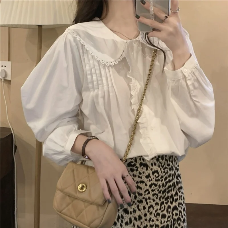 Small Shirt Women's High-end Fashionable Retro Lace Collar White Shirt Chic Early Autumn Sweet Chic Top Design Sense Rac
Small Shirt Women's High-end Fashionable Retro Lace Collar White Shirt Chic Early Autumn Sweet Chic Top Design Sense Rac