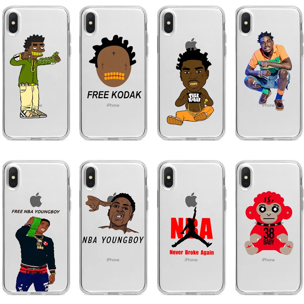 Broke Again Nba Youngboy 38 детский рэп хип-хоп Музыка Kodaks черный мягкий ТПУ чехол для