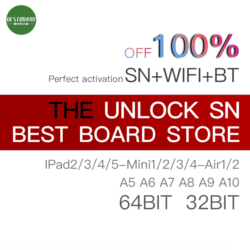 Серийный номер SN A6 A7A8 A9 для iPad Air 1 2 Mini 3 4 2019 2018 Pro10.2 A1474 WiFi BT адрес код