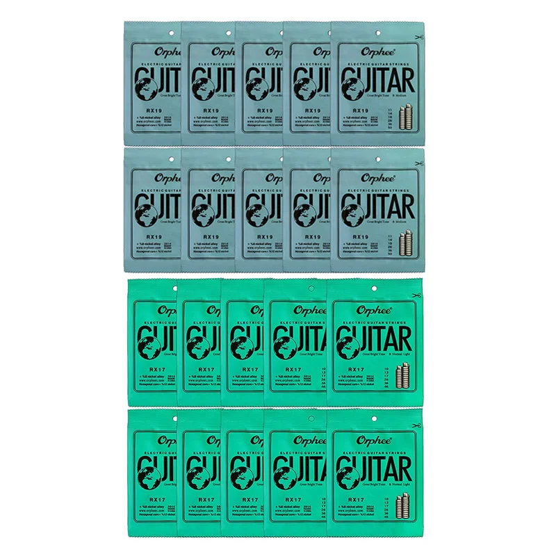 Orphee 20 Set 6Pcs Set Guitar String RX19 RX17 Nickel Alloy String Super Light Electric Guitar Strings Guitar Replacement Parts
Orphee 20 Set 6Pcs Set Guitar String RX19 RX17 Nickel Alloy String Super Light Electric Guitar Strings Guitar Replacement Parts