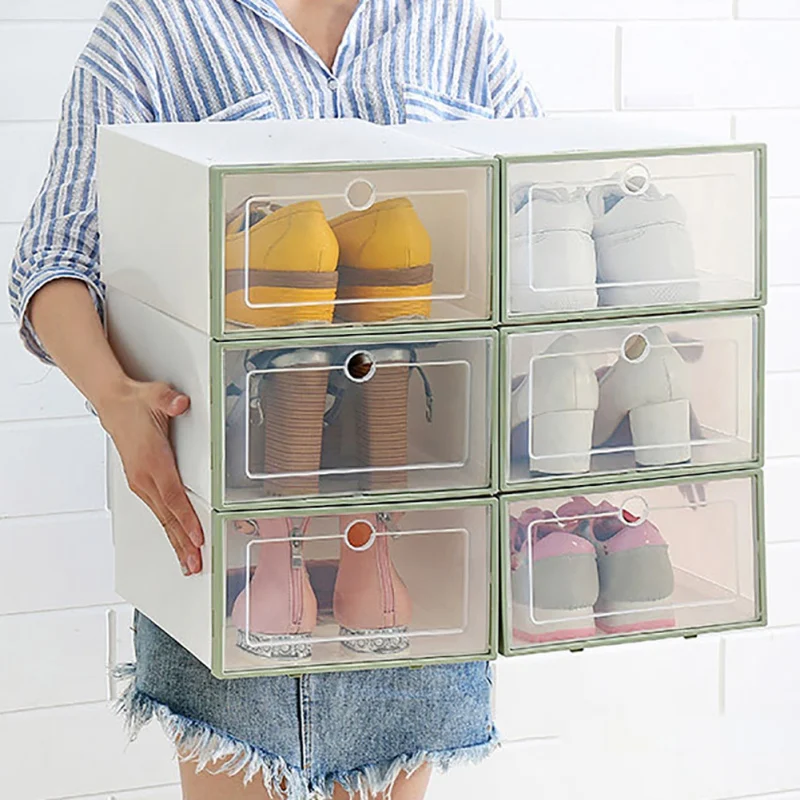 New Transparent Plastic Shoe Box Shoe Storage,Artifact Clamshell Drawer Type 6 Packs (white)
New Transparent Plastic Shoe Box Shoe Storage,Artifact Clamshell Drawer Type 6 Packs (white)