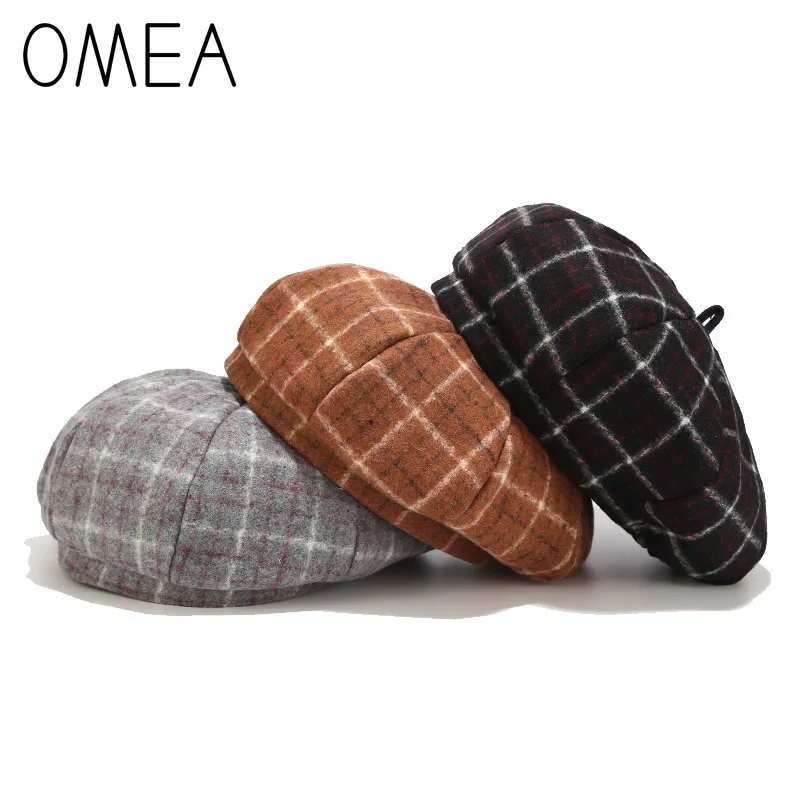 OMEA Plaid Beret Hat Women Winter Retro Beret Cap Pumpkin Hat Cotton Painter Hat Beret Femme Plaid Hat Spring Octagonal Cap Hat
OMEA Plaid Beret Hat Women Winter Retro Beret Cap Pumpkin Hat Cotton Painter Hat Beret Femme Plaid Hat Spring Octagonal Cap Hat
