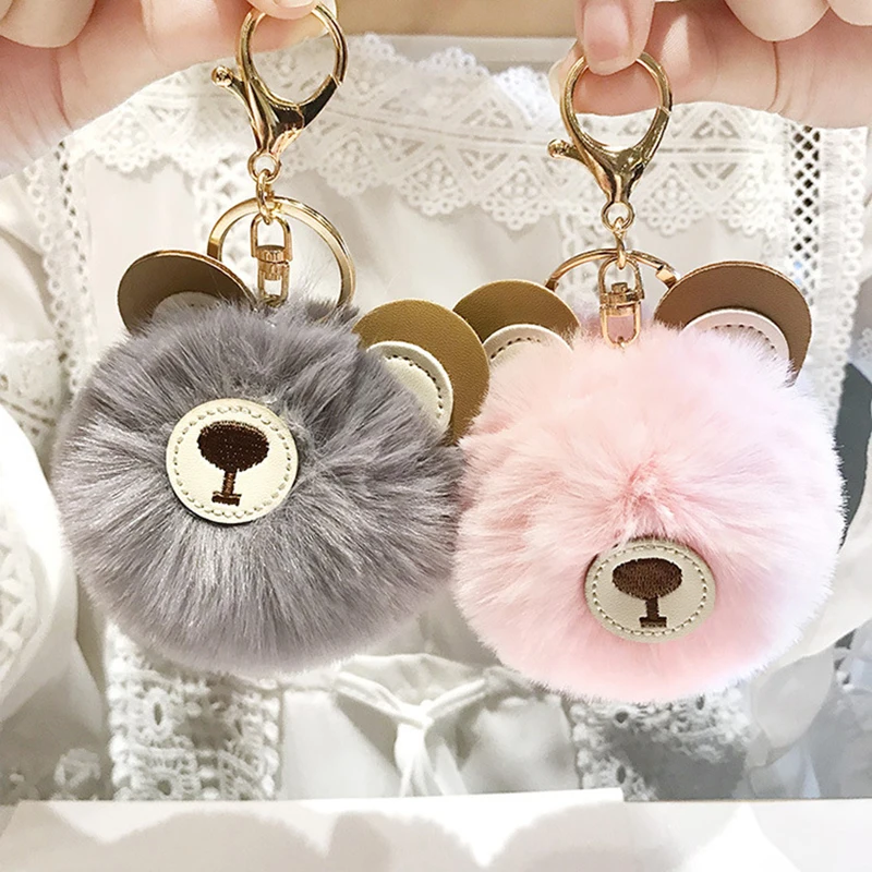 Creative Keychain Cute Bear Head Hairy Fluffy Ball Key Chain Computer Nail Clipper KeyChain On The Phone Bag Accessories Gifts
Creative Keychain Cute Bear Head Hairy Fluffy Ball Key Chain Computer Nail Clipper KeyChain On The Phone Bag Accessories Gifts