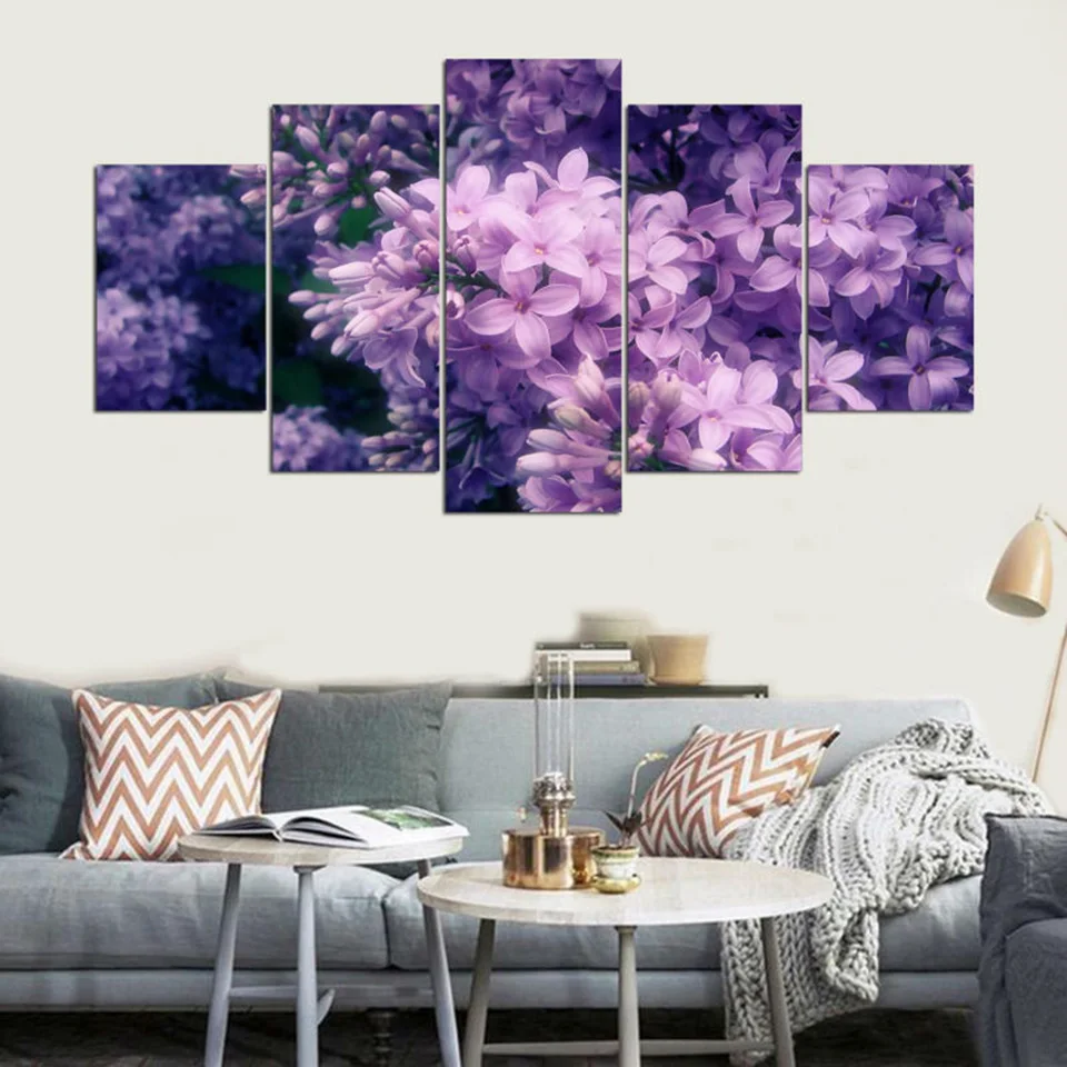 Wall Art Pictures Modern Home Decoration 5 Panel Purple Flower Living Room Canvas HD Print Painting Modular Poster(No Frame)
Wall Art Pictures Modern Home Decoration 5 Panel Purple Flower Living Room Canvas HD Print Painting Modular Poster(No Frame)