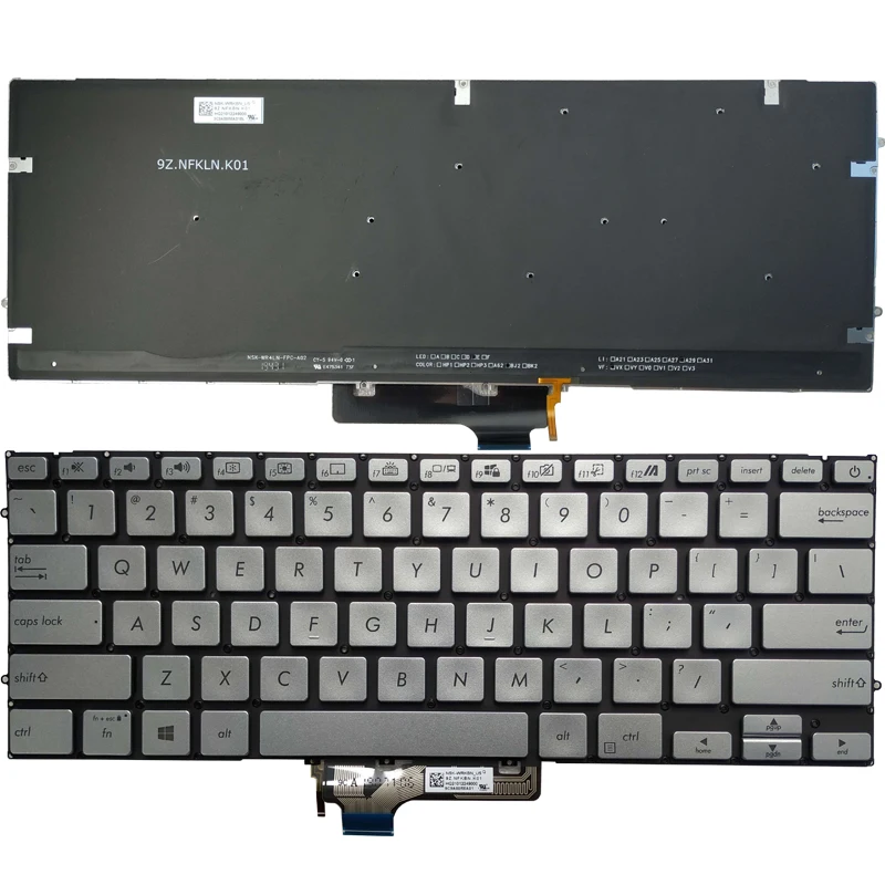 Новая клавиатура US для ноутбука ASUS ZenBook UX431 X431 V431 K431 S431 X431FAC UX431U UX431F U4500F с подсветкой
Новая клавиатура US для ноутбука ASUS ZenBook UX431 X431 V431 K431 S431 X431FAC UX431U UX431F U4500F с подсветкой