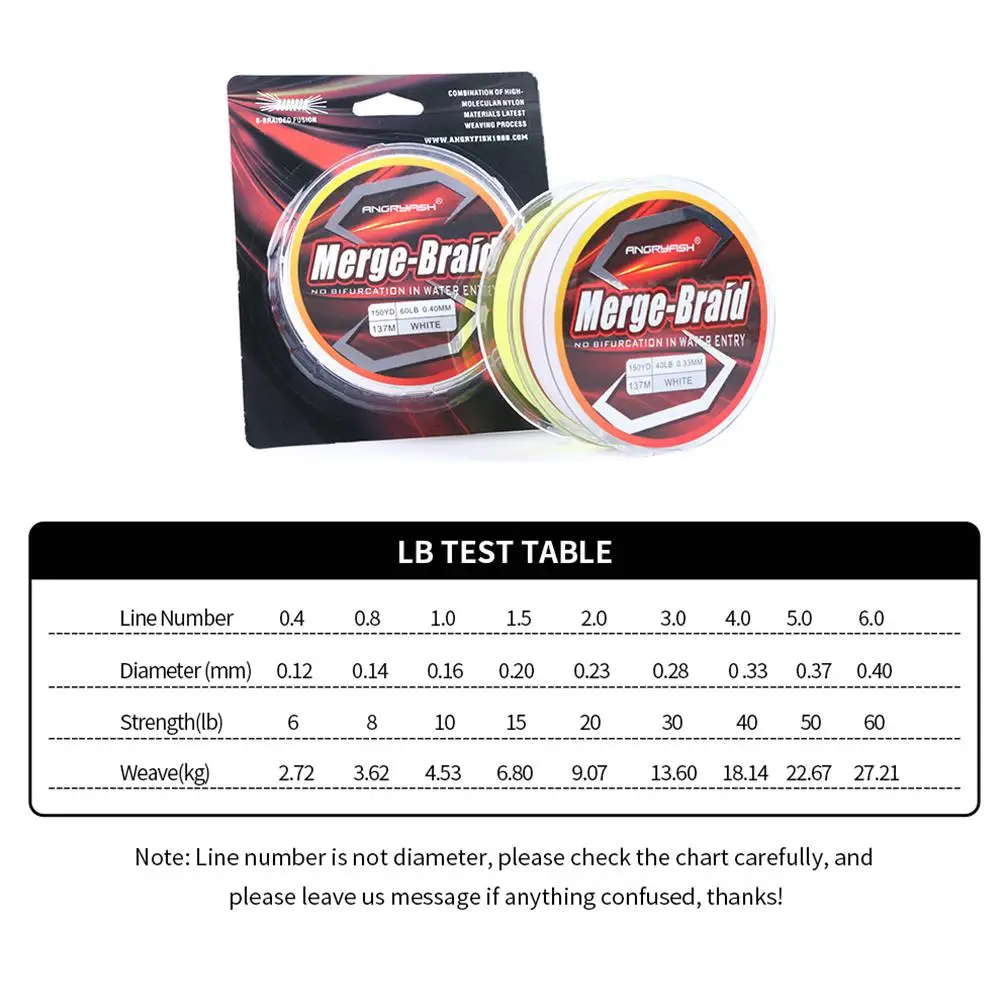 150yd/137m Fishing Line PE Fire Pure Fluorocarbon Coated Merge-Braid 8 Strands Braided Fishing Line
150yd/137m Fishing Line PE Fire Pure Fluorocarbon Coated Merge-Braid 8 Strands Braided Fishing Line
