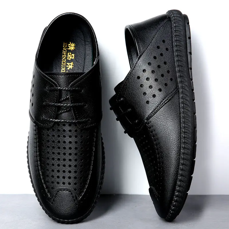 Summer Breathable Hollow Leather Sandals Business Casual Leather Shoes Dad Men's Hole Cool Leather Shoes Men's Business Shoes 44
Summer Breathable Hollow Leather Sandals Business Casual Leather Shoes Dad Men's Hole Cool Leather Shoes Men's Business Shoes 44