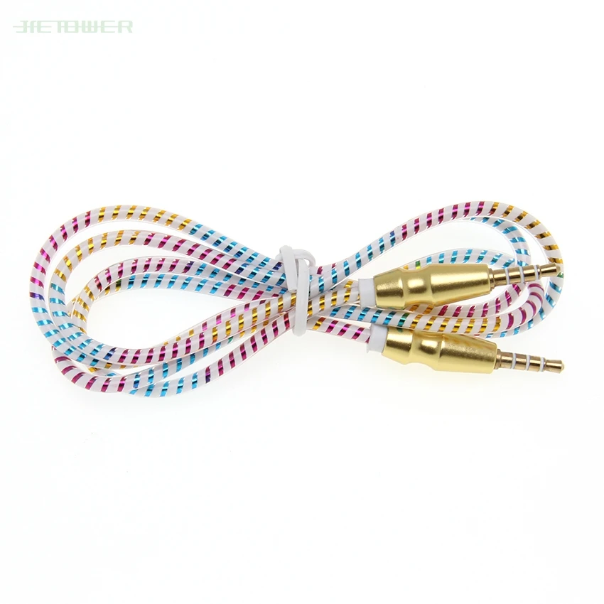 1M 3.5mm round ring HD Jack Auxiliary Audio Cable Male Flat Aux Cable Car player to connect with audio device 50pcs/LOT
1M 3.5mm round ring HD Jack Auxiliary Audio Cable Male Flat Aux Cable Car player to connect with audio device 50pcs/LOT