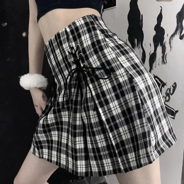 Mini Skirt Summer Fashion Saia High Waist Korean Style Black Hip Skirts Irregular Micro Mini Skirt Sexy plaid skirt 
Mini Skirt Summer Fashion Saia High Waist Korean Style Black Hip Skirts Irregular Micro Mini Skirt Sexy plaid skirt