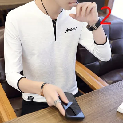 Casual long-sleeved T-shirt male autumn handsome Slim wild round neck shirt Korean version
Casual long-sleeved T-shirt male autumn handsome Slim wild round neck shirt Korean version