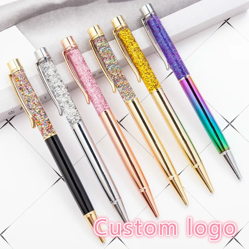 Creative Metal Pen Gold Foil Into Oil And Water Bead Pen Ballpoint Pen Custom LOGO Birthday wedding Gift Pens For Writing
Creative Metal Pen Gold Foil Into Oil And Water Bead Pen Ballpoint Pen Custom LOGO Birthday wedding Gift Pens For Writing