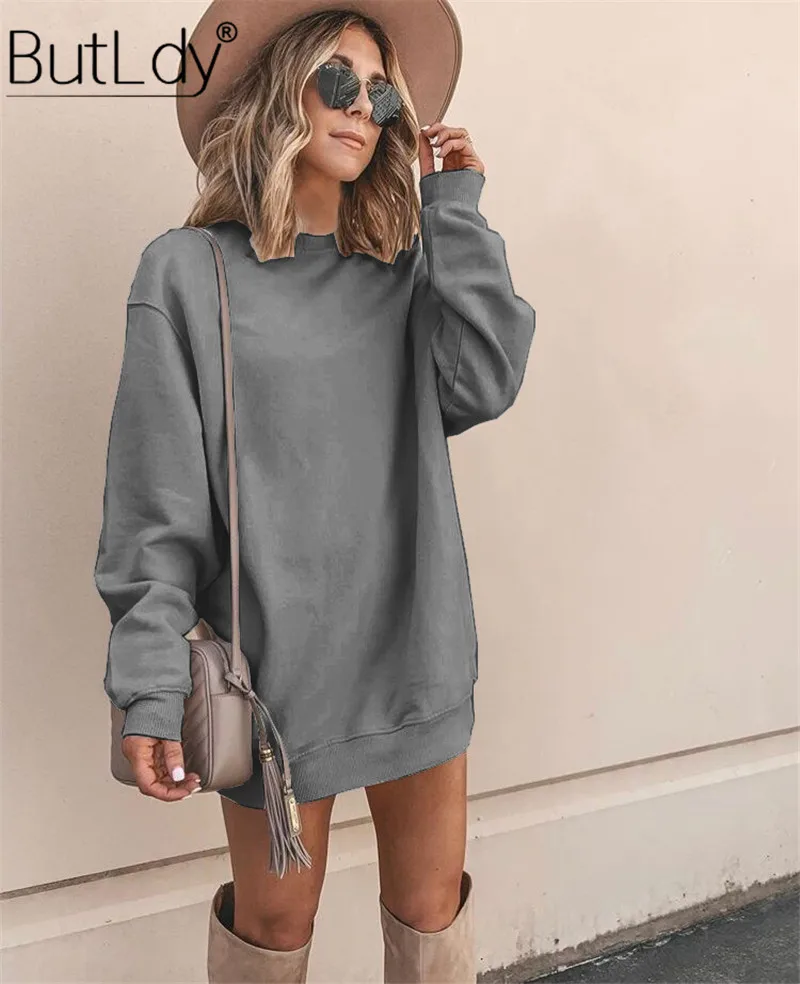 White O-neck Sweatshirt Dress Women Solid Color Long Sleeve Female Clothes Hot Selling Autumn Winter 2019 Dresses For Ladies
White O-neck Sweatshirt Dress Women Solid Color Long Sleeve Female Clothes Hot Selling Autumn Winter 2019 Dresses For Ladies