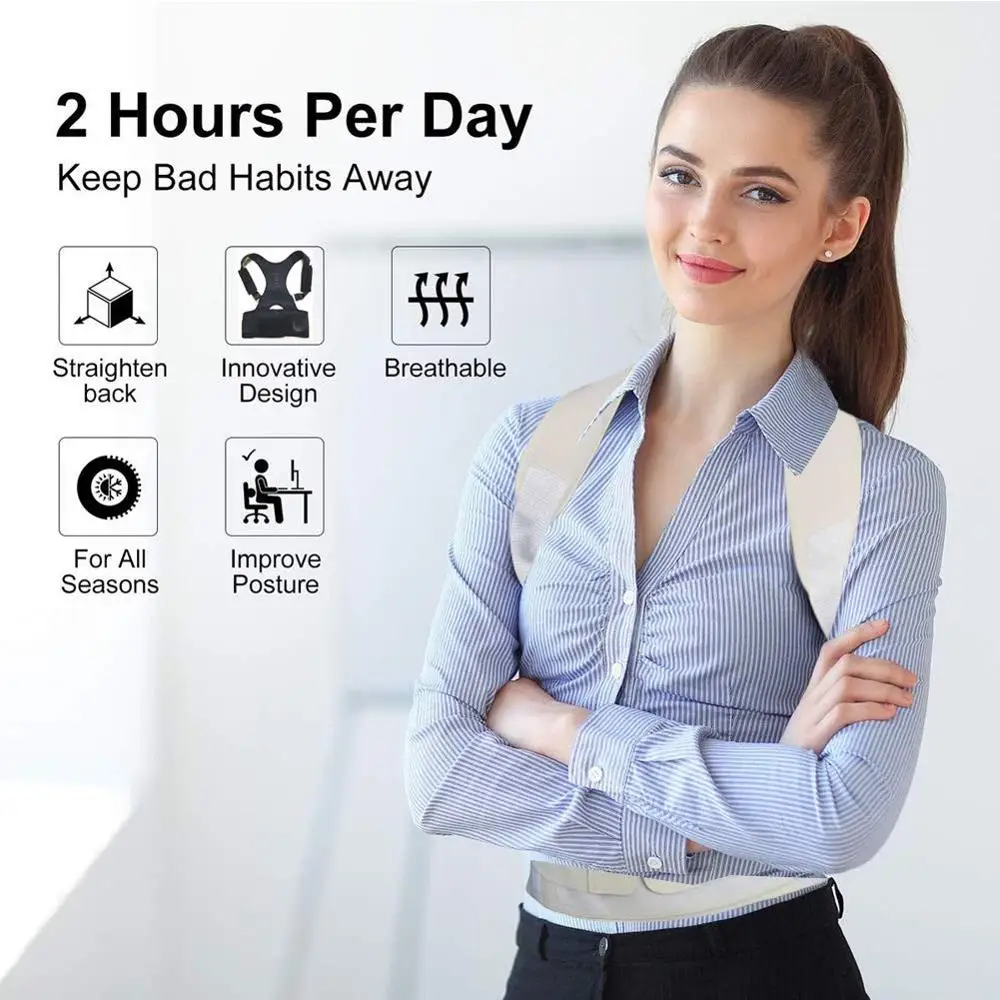 10 PCS Magnetic Back Support Brace for Early Kyphosis Rounded Shoulders Posture Correction Muscular Aches Lumbar Support XXL
10 PCS Magnetic Back Support Brace for Early Kyphosis Rounded Shoulders Posture Correction Muscular Aches Lumbar Support XXL