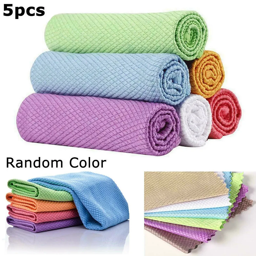 5Pcs 40X50cm Kitchen Anti-Grease Wiping Rags Efficient Fish Scale Wipe Cloth Cleaning Cloth Home Washing Dish Cleaning Towel
5Pcs 40X50cm Kitchen Anti-Grease Wiping Rags Efficient Fish Scale Wipe Cloth Cleaning Cloth Home Washing Dish Cleaning Towel
