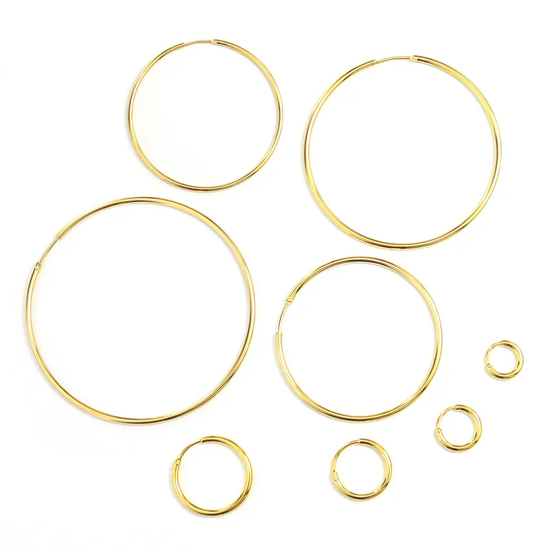 Stainless Steel Big Hoop Earrings Gold Smooth Anti-allergic Drop Earrings Simple Stud Earrings Cuffs Clips Huggie Jewelry Gifts
Stainless Steel Big Hoop Earrings Gold Smooth Anti-allergic Drop Earrings Simple Stud Earrings Cuffs Clips Huggie Jewelry Gifts