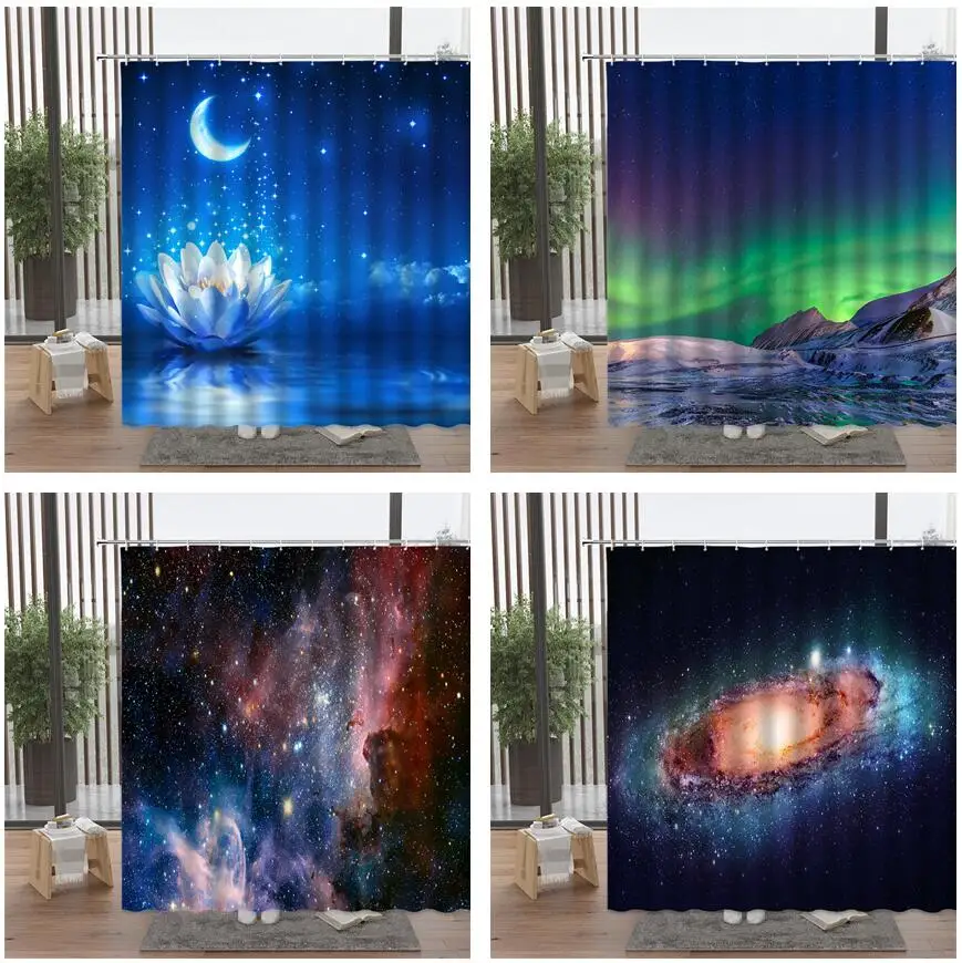 Universe Starry Sky Shower Curtain Planet Colourful Aurora Scenery Waterproof Bath Screen Bathroom Accessories Set Home Decor
Universe Starry Sky Shower Curtain Planet Colourful Aurora Scenery Waterproof Bath Screen Bathroom Accessories Set Home Decor