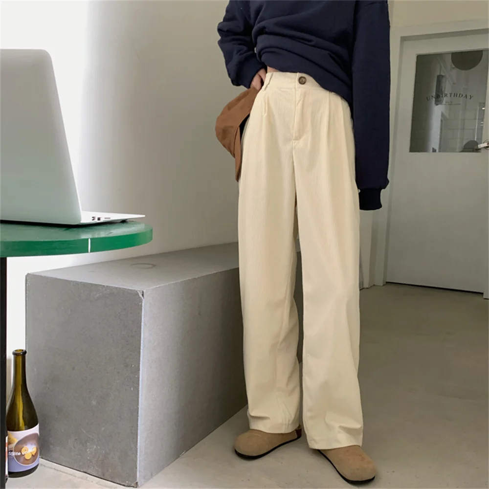 Alien Kitty Hot Slim-Fit Fashion Corduroy Women Pants Casual Office Lady Straight Loose All Match Autumn Femme Wide Leg Trousers
Alien Kitty Hot Slim-Fit Fashion Corduroy Women Pants Casual Office Lady Straight Loose All Match Autumn Femme Wide Leg Trousers