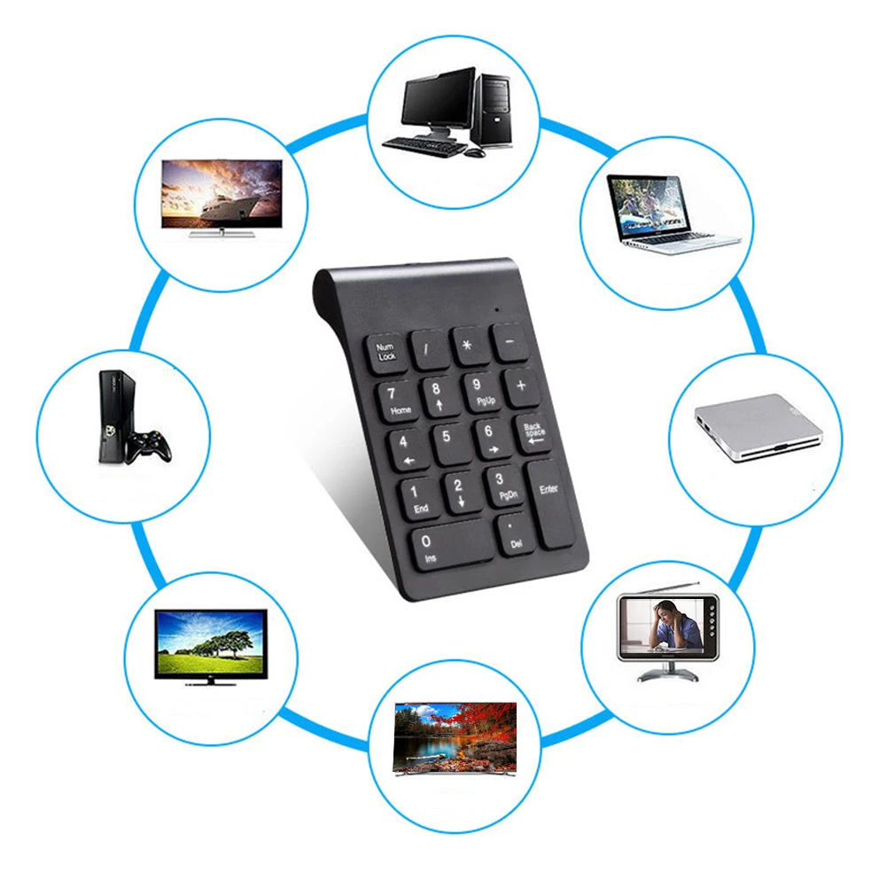 Wireless Numeric Keypad Mini Keyboard 2.4g Small Stylish Keypad for Games Office Entertainment
Wireless Numeric Keypad Mini Keyboard 2.4g Small Stylish Keypad for Games Office Entertainment